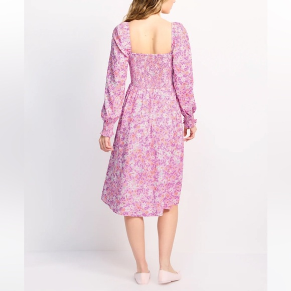 Few Moda Classic Smocked Midi Dress Medium - Picture 4 of 12